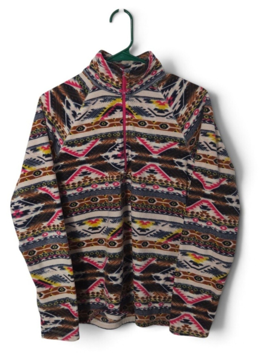 Eddie Bauer Women's Aztec Zip-Up Jacket - Cream, Brown, Pink, Yellow, Navy
